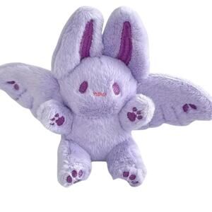Super Cute! Lavender Purple Faux Fur Bat Paws Plush Plushie Kidcore Cutegoth